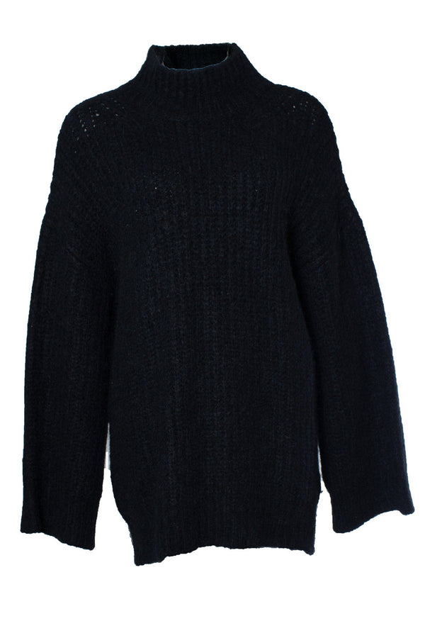 Women's A.P.C., black ribbed turtle neck sweater