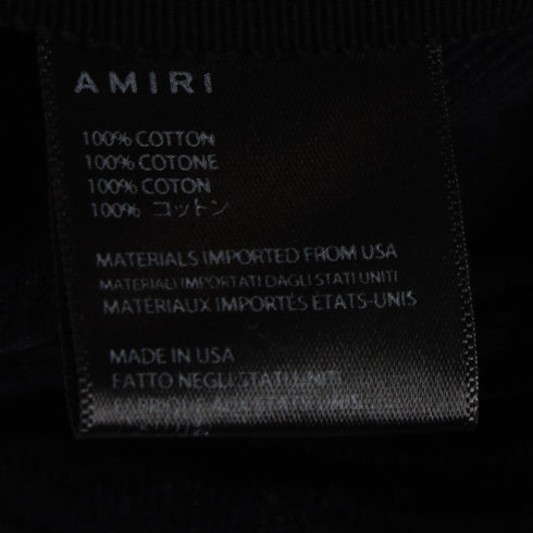 Men's Amiri Distressed Straight-Leg Jeans in Black Cotton