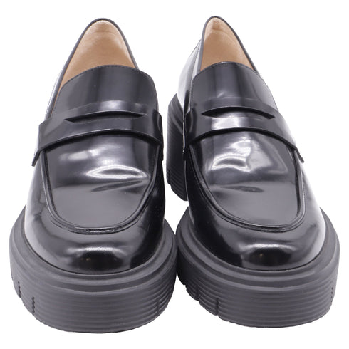 Women's Stuart Weitzman Soho Loafers in Black Leather