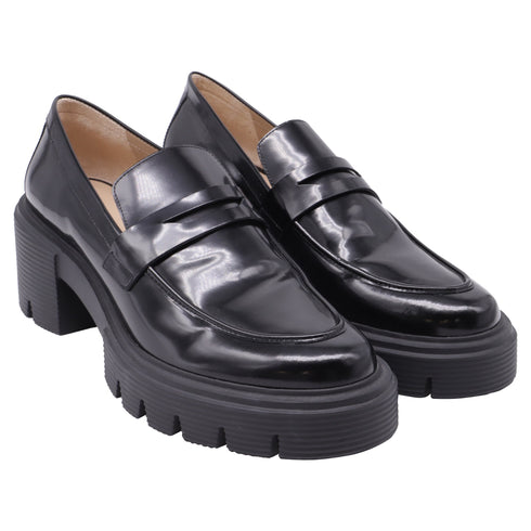 Women's Stuart Weitzman Soho Loafers in Black Leather