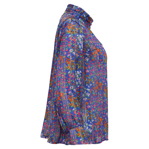 Women's Ba&Sh Floral-Print Mock Neck Blouse in Multicolor Polyester