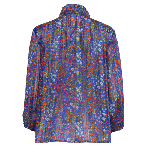 Women's Ba&Sh Floral-Print Mock Neck Blouse in Multicolor Polyester