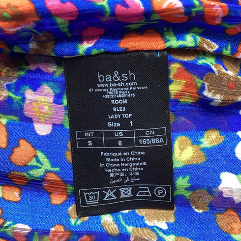 Women's Ba&Sh Floral-Print Mock Neck Blouse in Multicolor Polyester