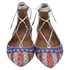 Women's Aquazzura Christy USA Flag Ballet Flats in Multicolor Glitter
