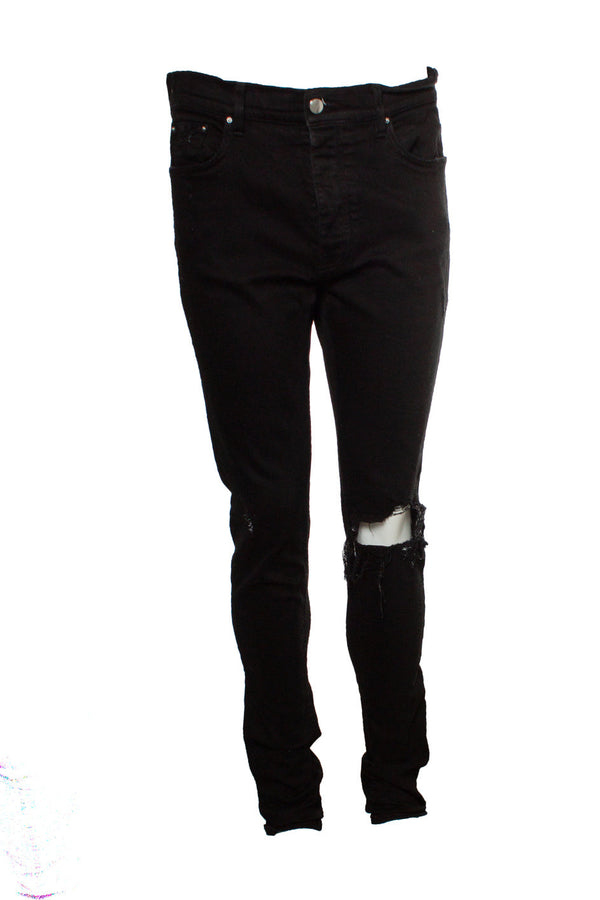 Men's Amiri, Distressed jeans in black