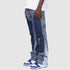 Gallery Dept Jeans handmade ink splashing splicing contrasting color micro-pull denim trousers