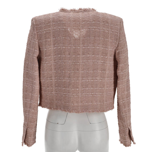 Women's Iro Shavani Fringe Jacket in Pink Cotton