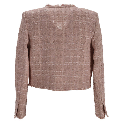 Women's Iro Shavani Fringe Jacket in Pink Cotton