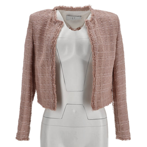 Women's Iro Shavani Fringe Jacket in Pink Cotton