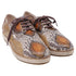 Women's Miu Miu Snakeskin-Embossed Lace-Up Oxford Shoes in Multicolor Leather