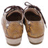 Women's Miu Miu Snakeskin-Embossed Lace-Up Oxford Shoes in Multicolor Leather