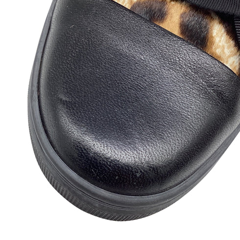 Women's Lanvin Leopard-Print Low-Top Sneakers in Brown Pony Hair