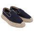 Women's Christian Louboutin Espaboat Espadrille Shoes in Navy Blue Canvas