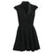 Women's Ba&Sh Coston Flared Mini Dress in Black Wool