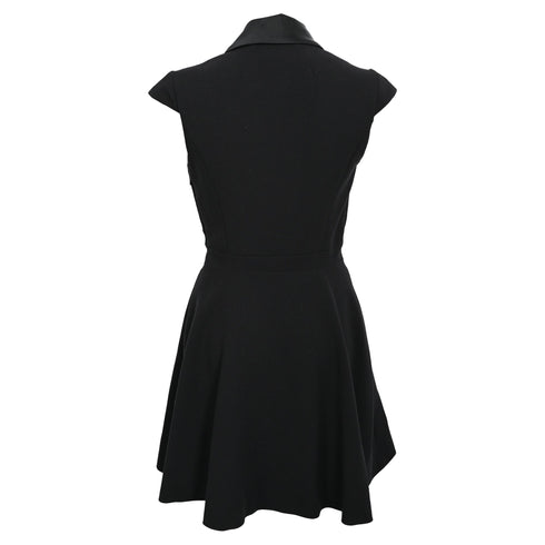 Women's Ba&Sh Coston Flared Mini Dress in Black Wool