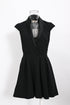 Women's Ba&Sh Coston Flared Mini Dress in Black Wool