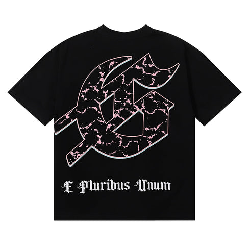 Godspeed T-shirts Technology Gaze Skull Printing Cotton Casual Short Sleeve Men and Women