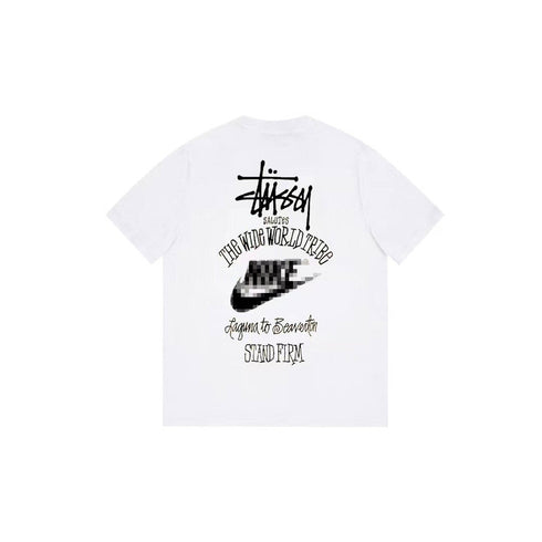 Stussy The Wide World Tribe T-Shirt Loose Casual T-Shirts Same for Men and Women