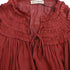 Women's Ulla Johnson Mila Ruffle Blouse in Red Polyester