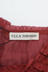 Women's Ulla Johnson Mila Ruffle Blouse in Red Polyester