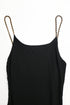 Women's Anine Bing Chain Strap Midi Slip Dress in Black Viscose