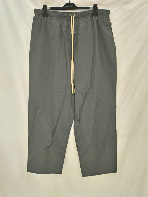 Women's Fear of God Drawstring-Cuff Trousers in Grey Polyester