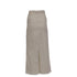 Women's Khaite Raw-Edge Trim Midi Length Skirt in White Denim