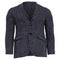 Men's Etro Plaid Tweed Single-Breasted Balzer in Navy Blue Cotton