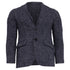 Men's Etro Plaid Tweed Single-Breasted Balzer in Navy Blue Cotton