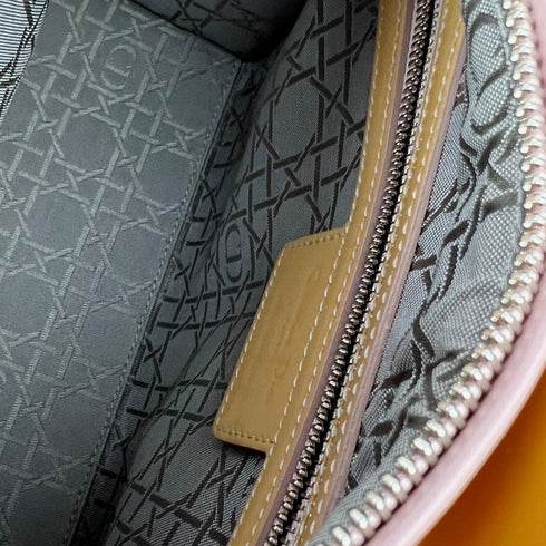Lady Dior Bag Cannage Quilt Patent Medium