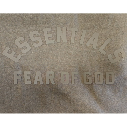 Men's Fear of God Essentials Oversized Logo T-Shirt in Brown Cotton