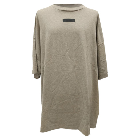 Men's Fear of God Essentials Crewneck T-Shirt in Grey Cotton