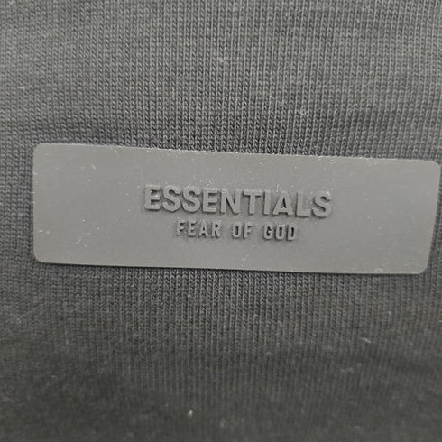 Men's Fear of God Essentials Oversized Logo T-Shirt in Black Cotton