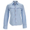 Women's Dsquared2 Button-Down Corset Accent Shirt in Blue Cotton