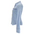 Women's Dsquared2 Button-Down Corset Accent Shirt in Blue Cotton
