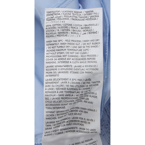 Women's Dsquared2 Button-Down Corset Accent Shirt in Blue Cotton