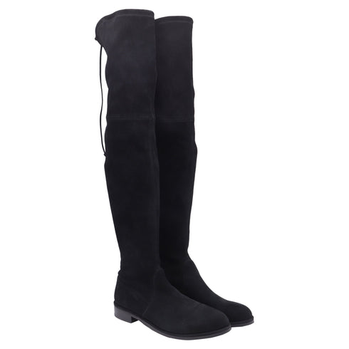 Women's Stuart Weitzman Lowland Bold Boots in Black Suede