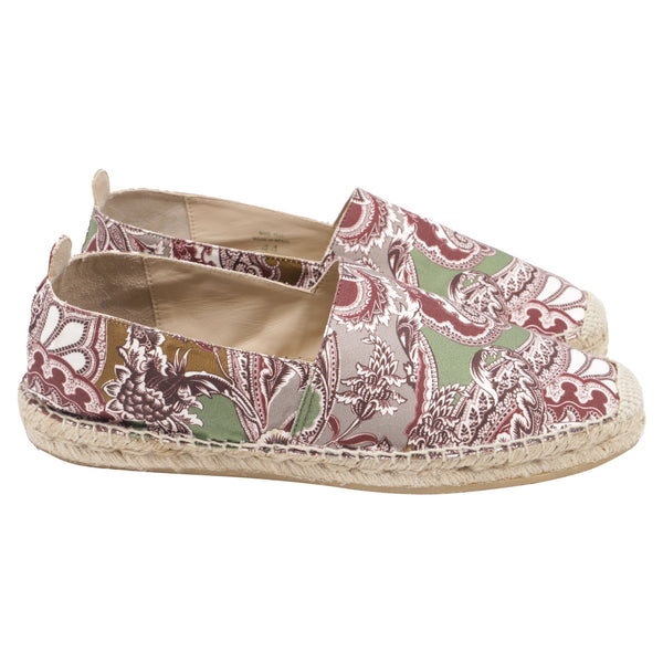 Men's Etro Espadrille Flats in Multicolor Paisley Print Canvas