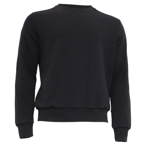 Men's Ermenegildo Zegna Crew Neck Sweater in Black Cotton