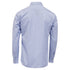 Men's Z Zegna Button-Down Long Sleeve Shirt in Blue Cotton