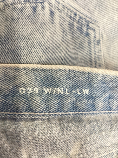 Women's Saint Laurent Cropped Light Wash Jeans in Light Blue Denim