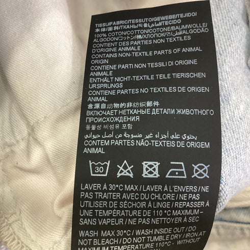 Women's Saint Laurent Cropped Light Wash Jeans in Light Blue Denim