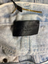 Women's Saint Laurent Cropped Light Wash Jeans in Light Blue Denim