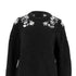 Women's Dsquared2 Knitted Embellished Sweater in Black Alpaca Wool
