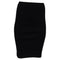 Women's Herve Leger Ribbed Pencil Skirt in Black Rayon