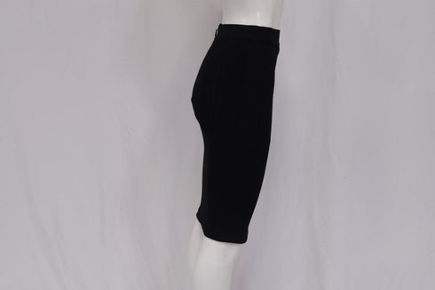 Women's Herve Leger Ribbed Pencil Skirt in Black Rayon