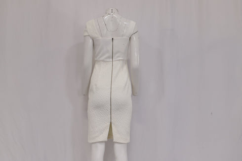 Women's Rouland Mouret Midi Dress in White Polyamide