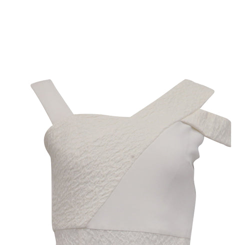 Women's Rouland Mouret Midi Dress in White Polyamide