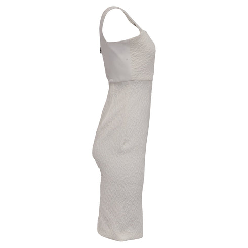 Women's Rouland Mouret Midi Dress in White Polyamide