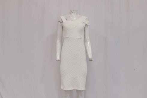 Women's Rouland Mouret Midi Dress in White Polyamide